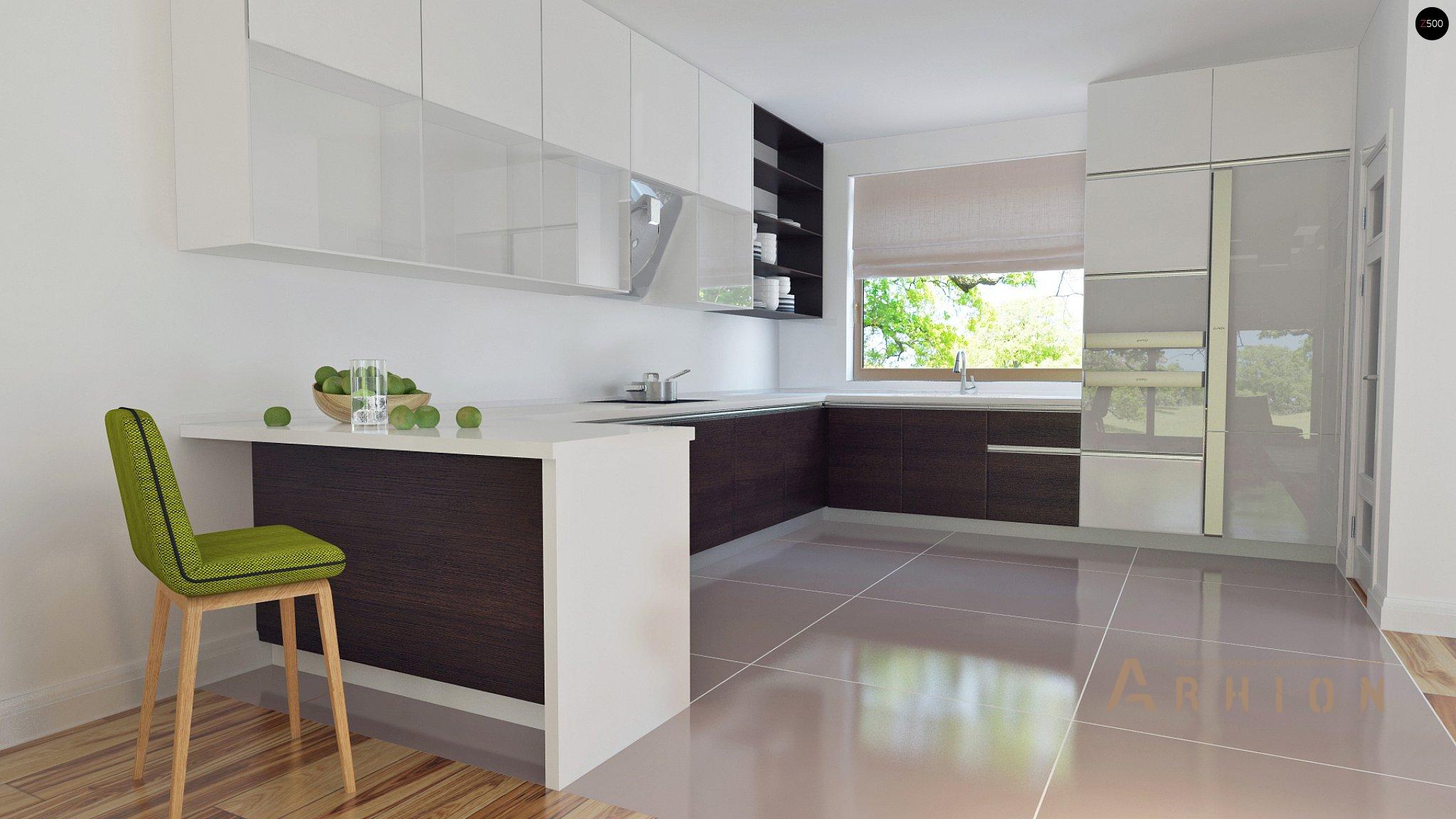 5. Проект одноэтажного дома в европейском стиле с двускатной кровлей, Z91 GP, площадью - 149 кв c терассой, гаражом